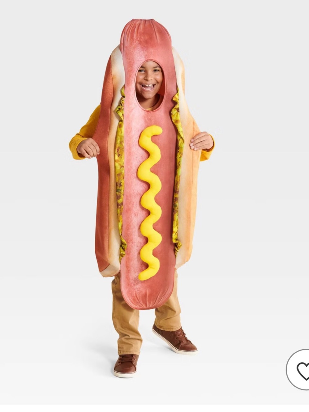 Hot Dog Costume with Yellow Mustard Accent